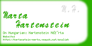 marta hartenstein business card